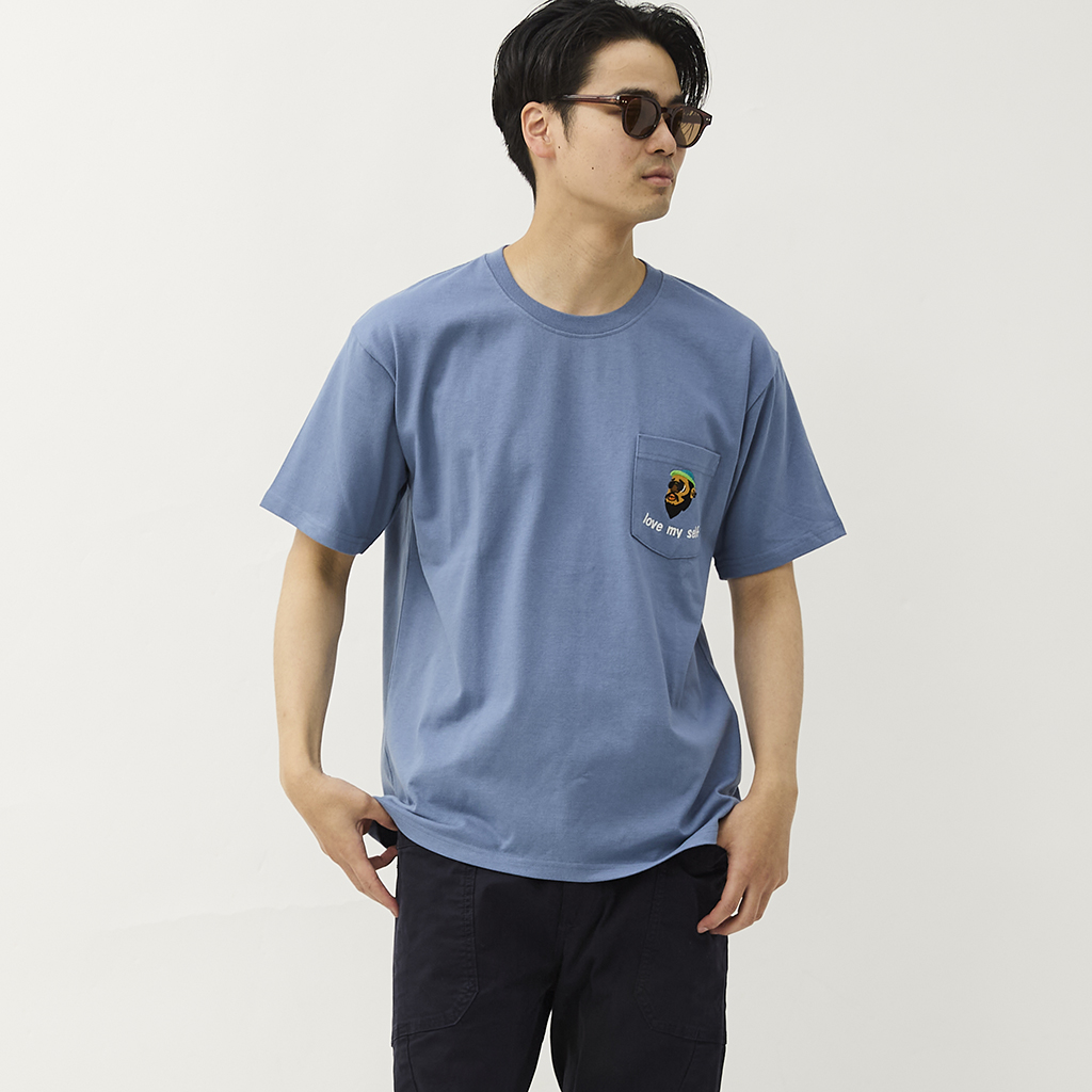 [ジムマスター]7.4oz love my self刺繍ポケットTee