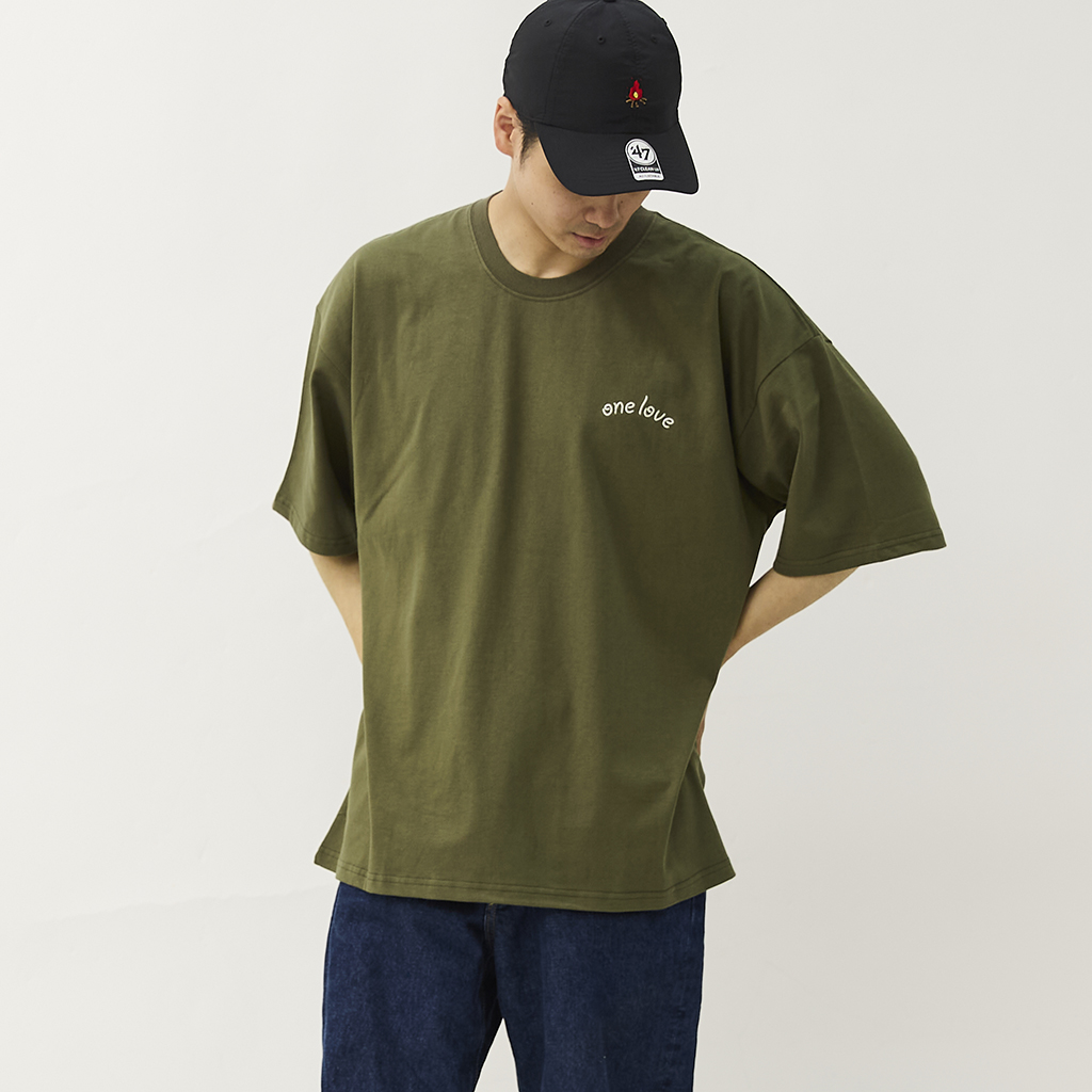 [ジムマスター]7.4oz one love刺繍ビッグTee