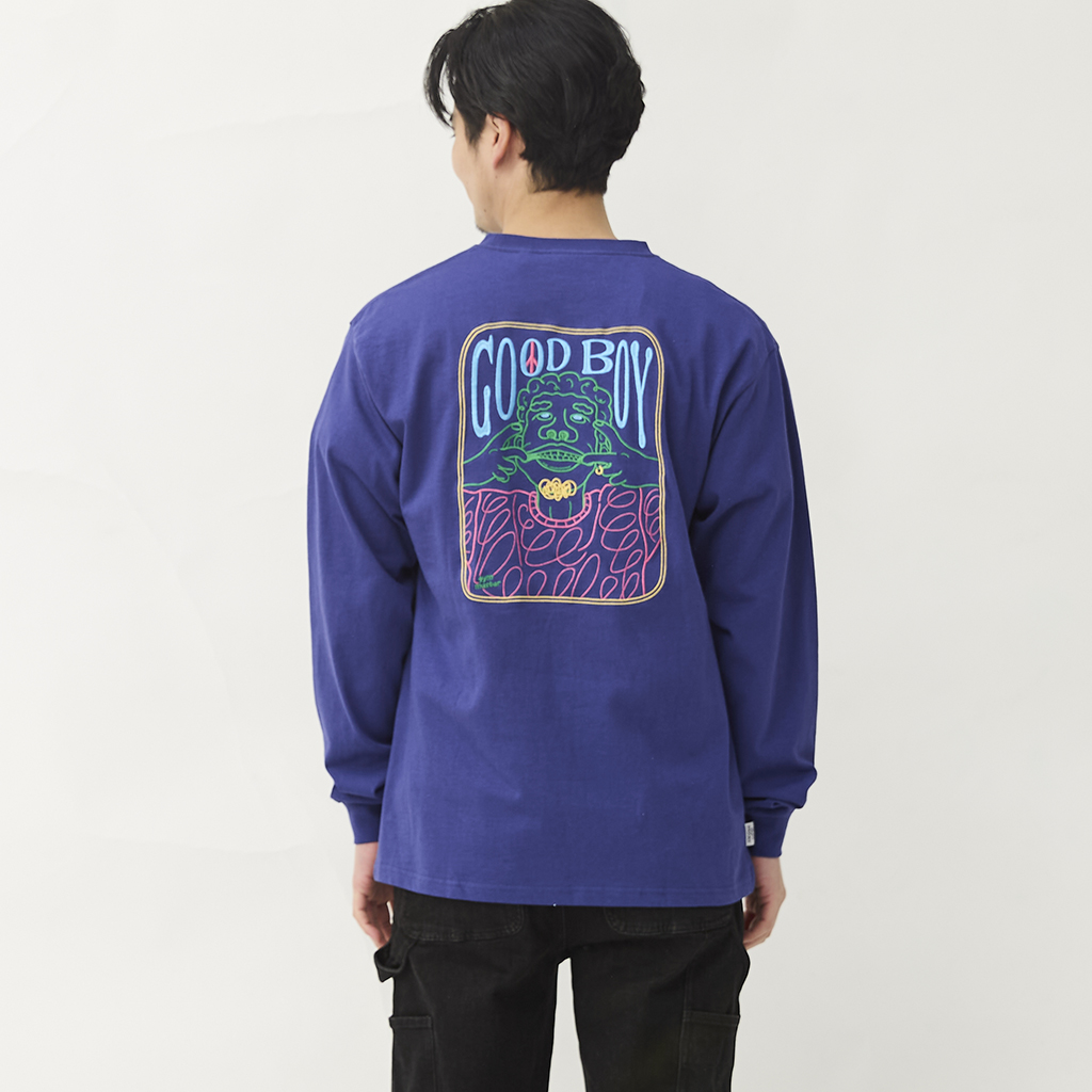 [ジムマスター]“GOOD BOY”刺繍 7.4ozロングスリーブTee