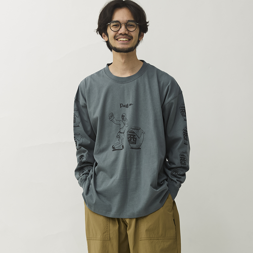[ジムマスター]“Passon”7.4ozビッグロングスリーブTee