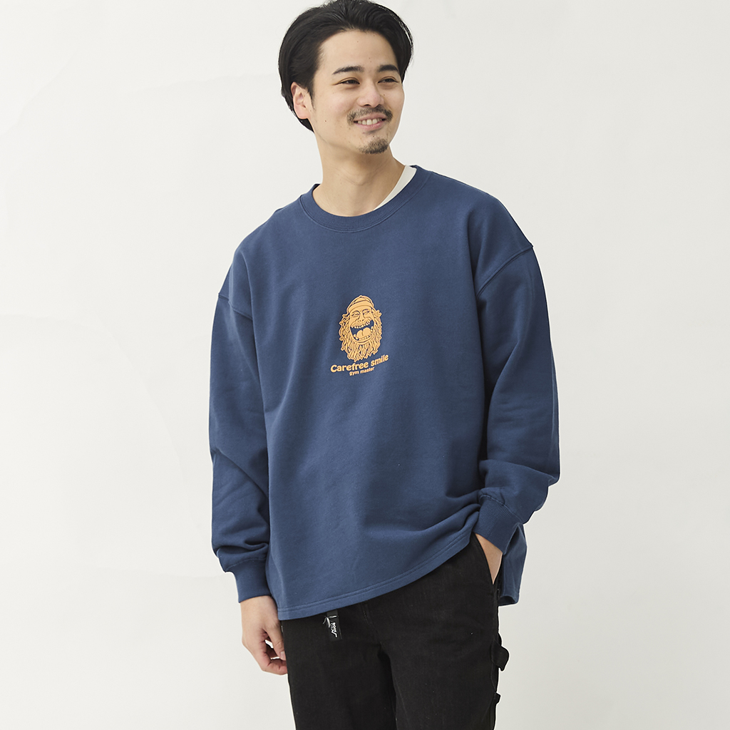 [ジムマスター]“carefree smile”10.3ozスウェットビッグTee