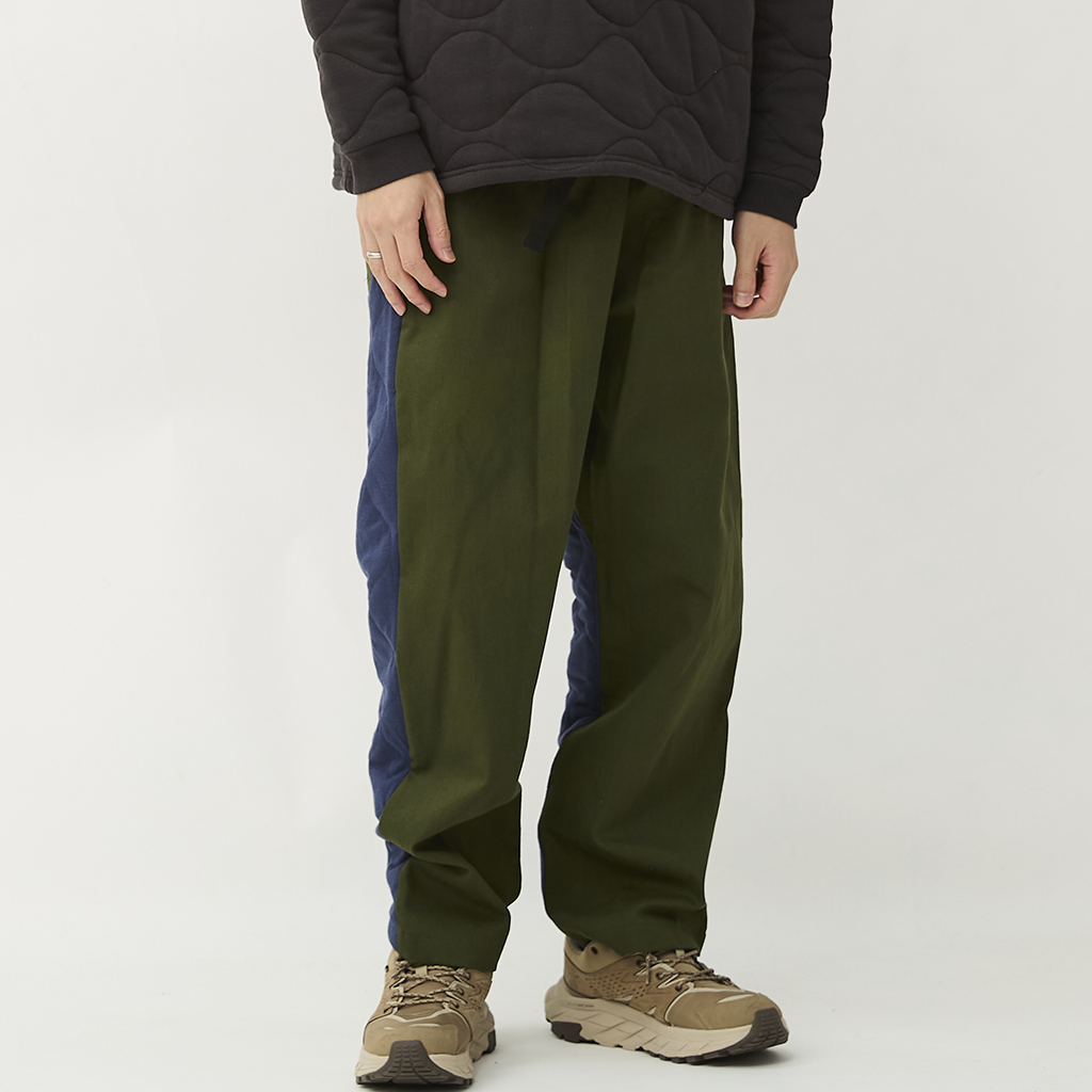 [ジムマスター]ウェーブキルト異素材パンツ