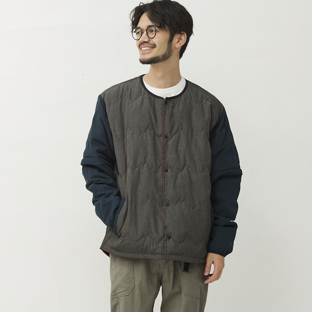 [ジムマスター]リバーシブルマウンテンキルト 2WAYジャケット