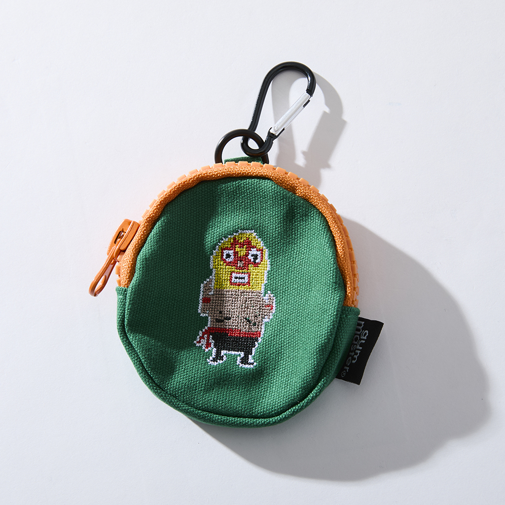 [ジムマスター]“覆面レスラー”ドット絵刺繍コインケース