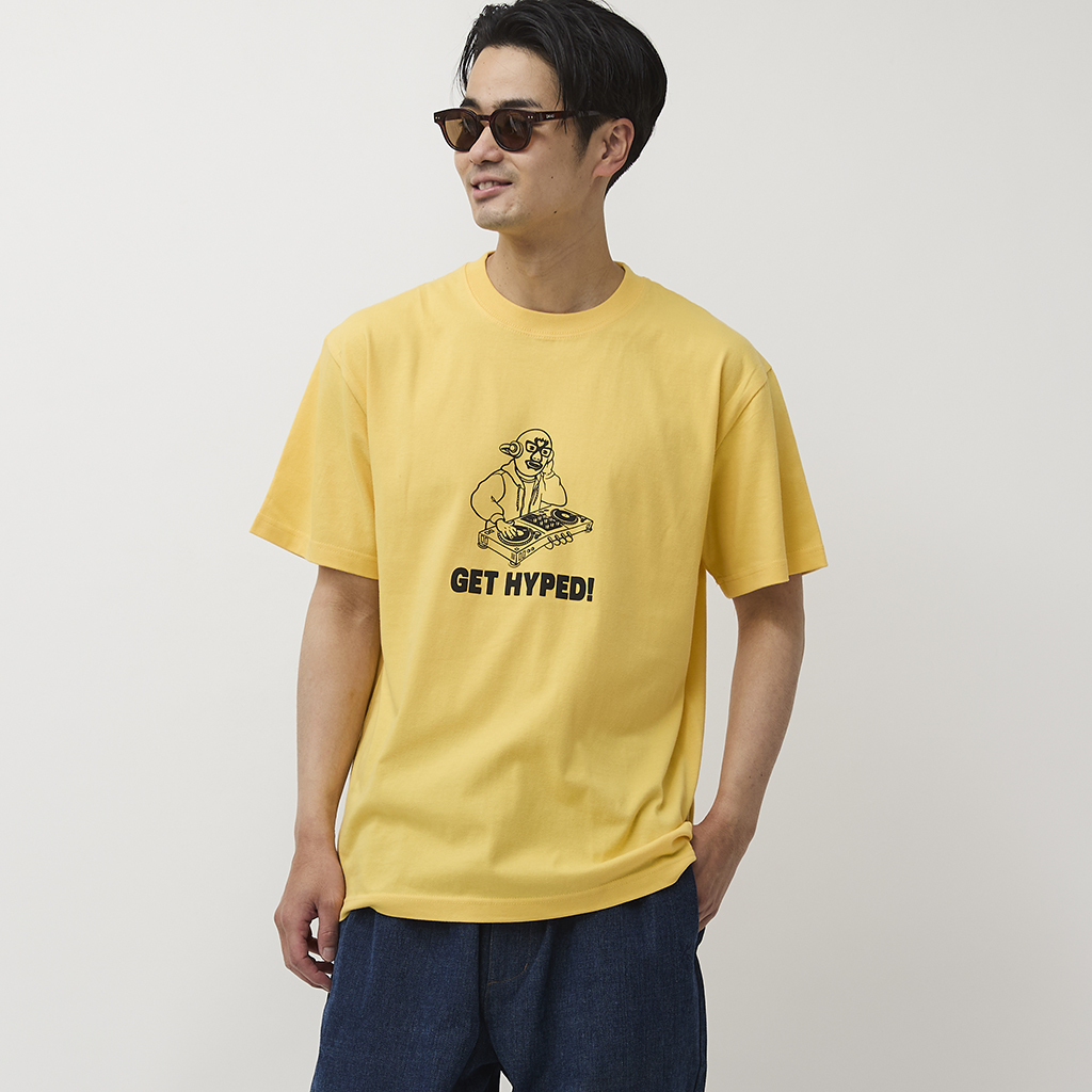[ジムマスター]“GET HYPED”プリント 5.6oz Tee
