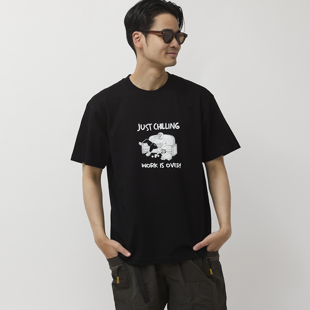 [ジムマスター]“JUST CHILLING”プリント 5.6oz Tee