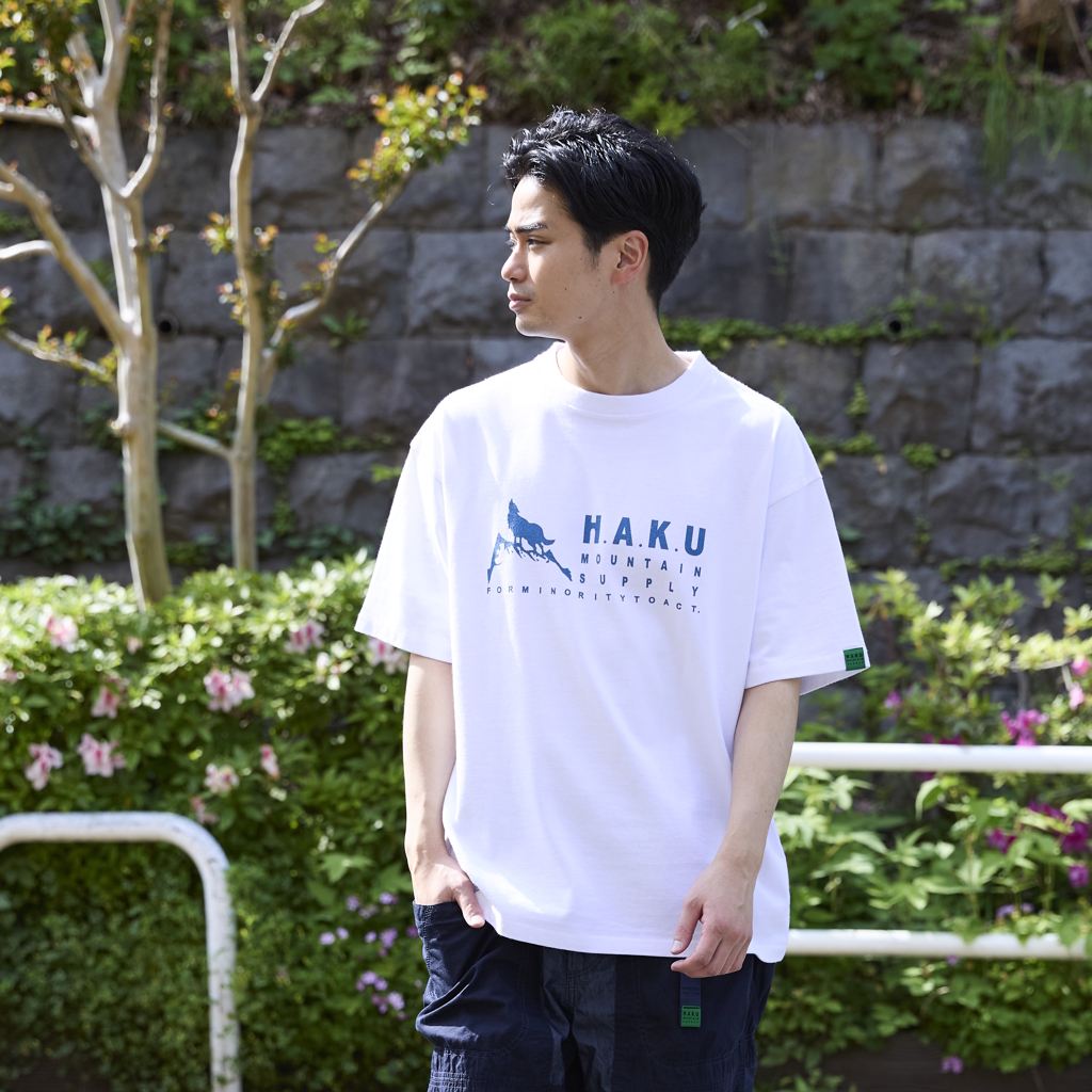 [ハクマウンテンサプライ]FRONT LOGO T
