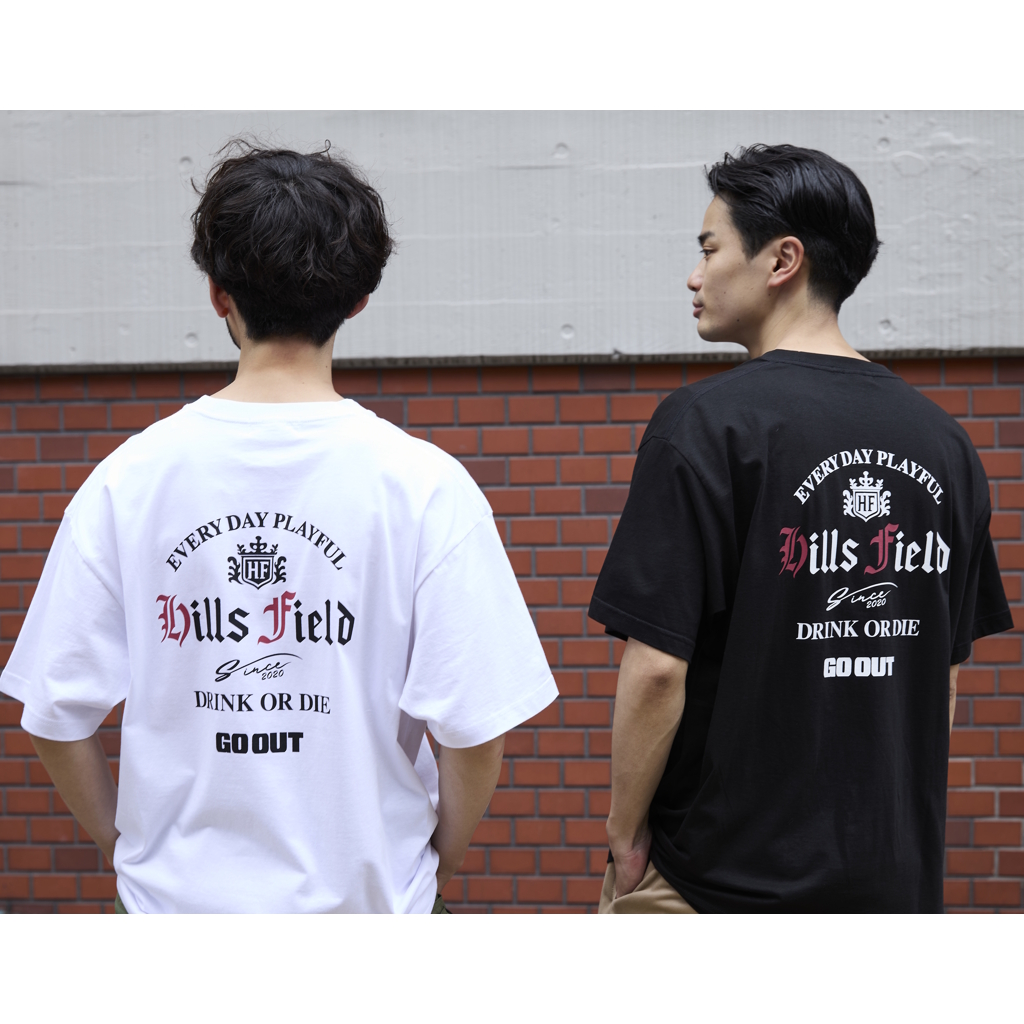 [ヒルズフィールド×ゴーアウト]GO OUT別注 HILLS FIELD VARSITY T-SHIRT