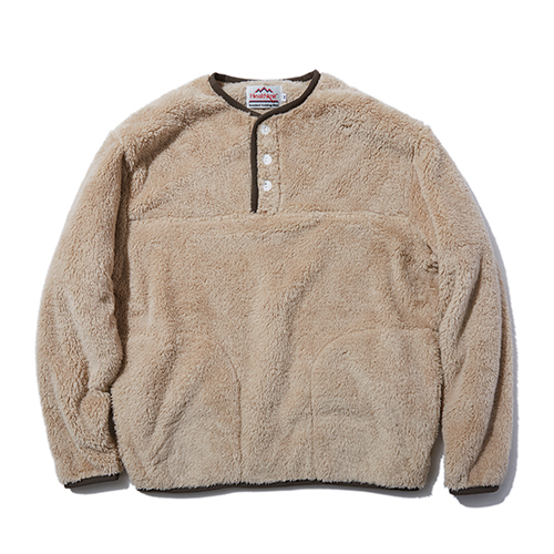 ヘルスニット | シェルパフリース ヘンリーネック長袖 | ボア