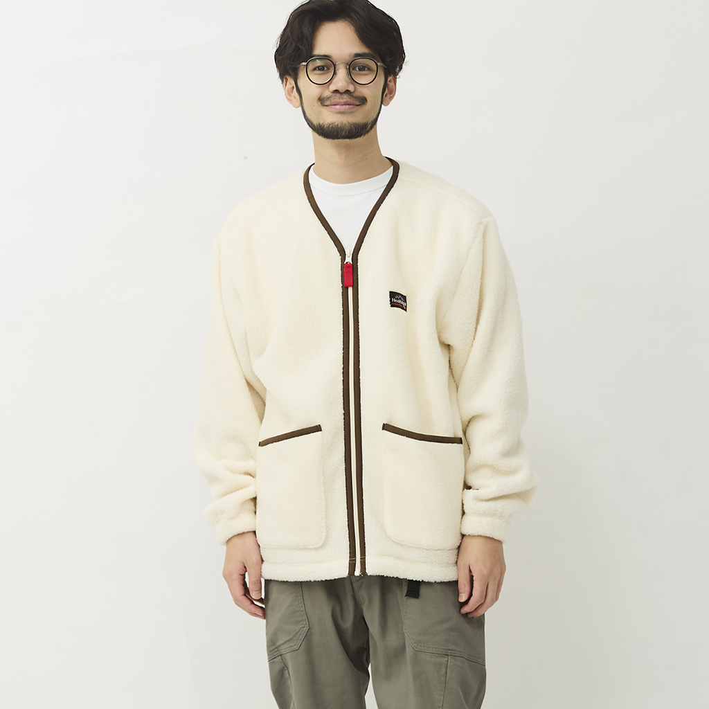 [ヘルスニット]エクスペディション ボアフリース ジップカーディガン