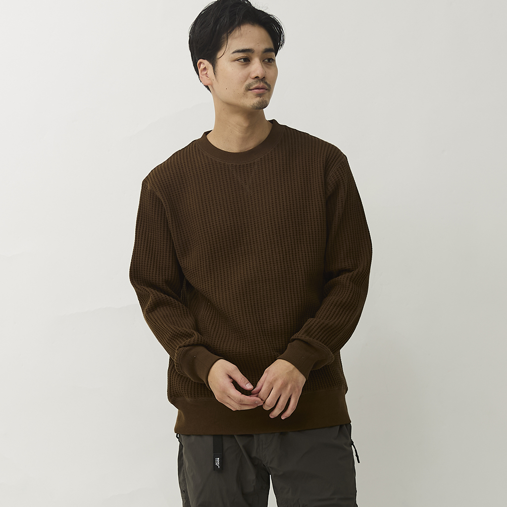 [ジェーイーモーガン]ビッグワッフルクルーネック