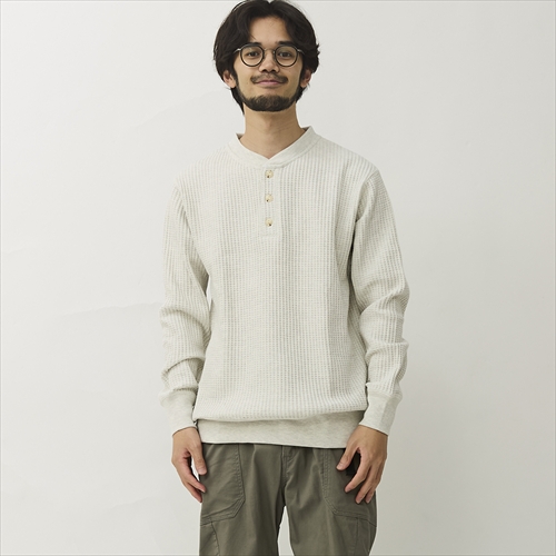 ジェーイーモーガン | ビッグワッフルヘンリーネック | ロンT | GO OUT