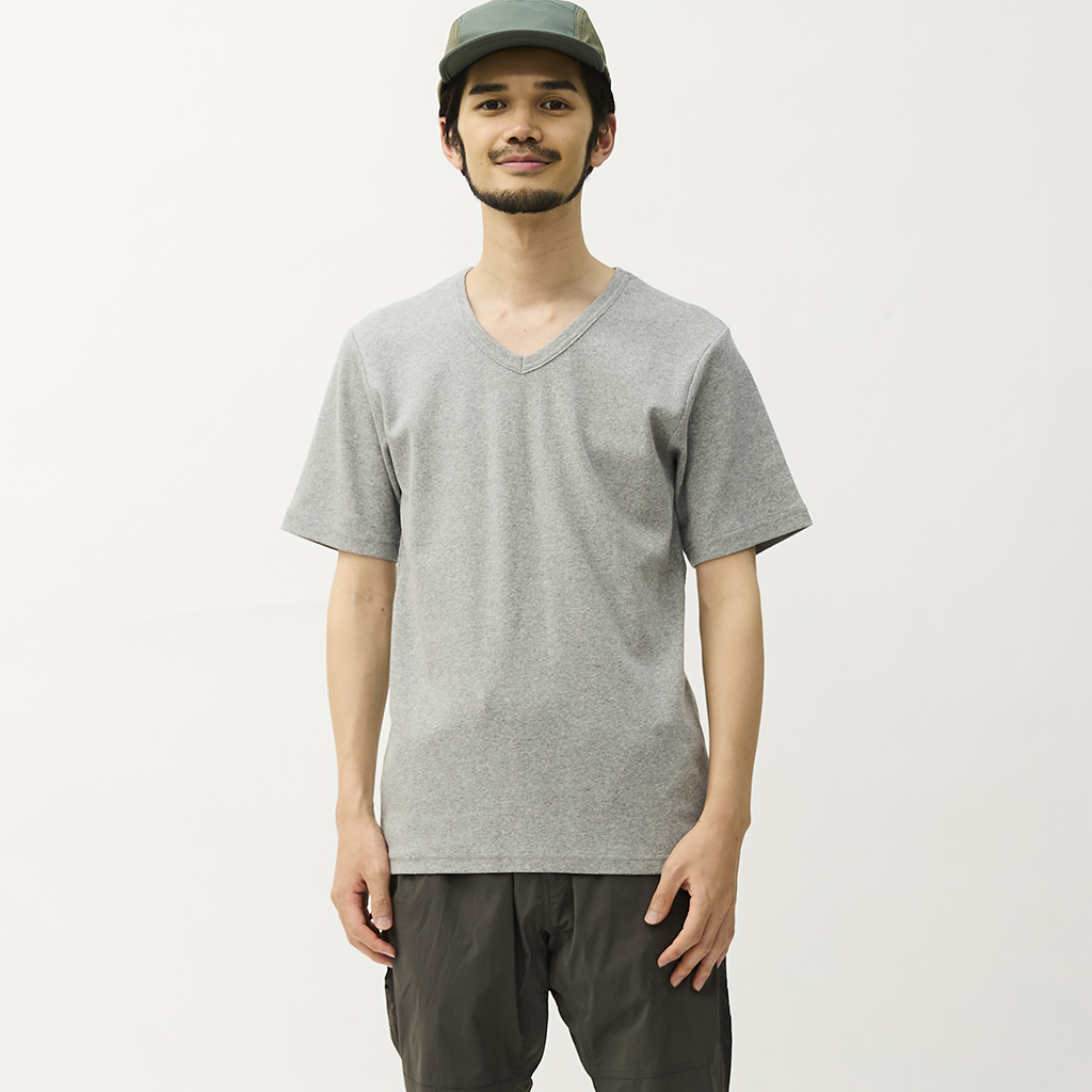 [ジェーイーモーガン]テレコＶネックS/S-T