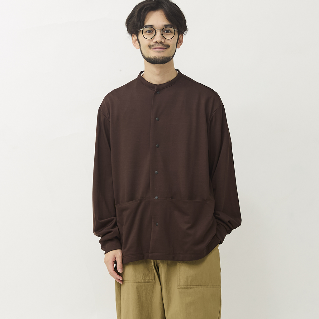 [ジェイアールディーバイジャールド]JRD MADE IN JAPAN HIKER シリーズ ハイブリットウール スタンドカラーシャツ