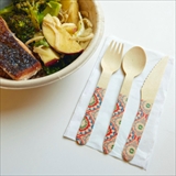 [キッカーランド]Wood Cutlery“Floral”