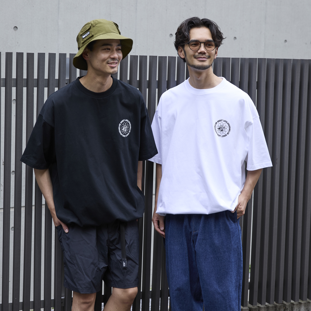 [ラバラバギアクラブ×ゴーアウト]LAVALAVA GEAR CLUB×GO OUT “ラバエルフラワーT”