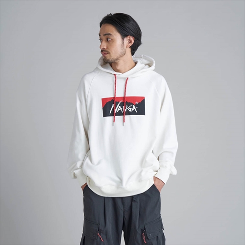 [ナンガ]ECO HYBRID BOX LOGO SWEAT HOODIE