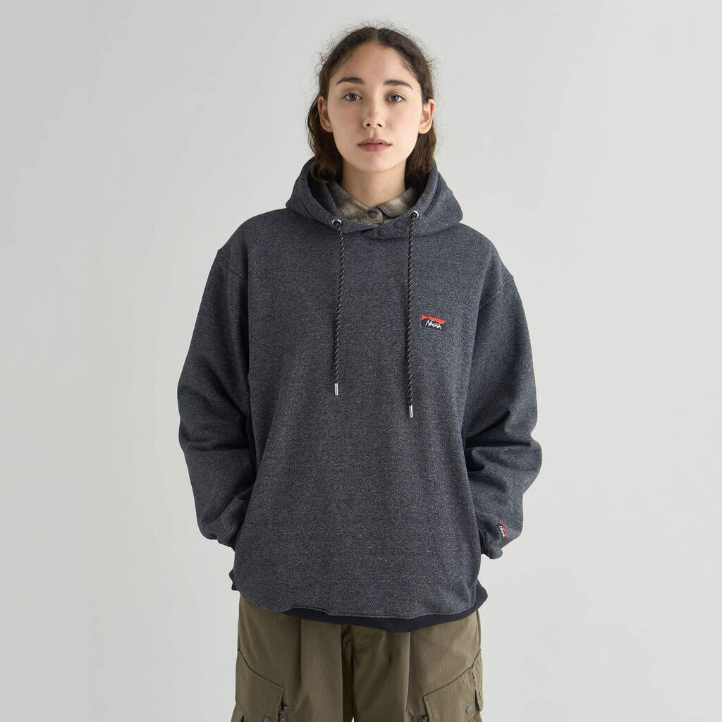 [ナンガ]ECO HYBRID MINI BOX LOGO EMBROIDERY SWEAT HOODIE