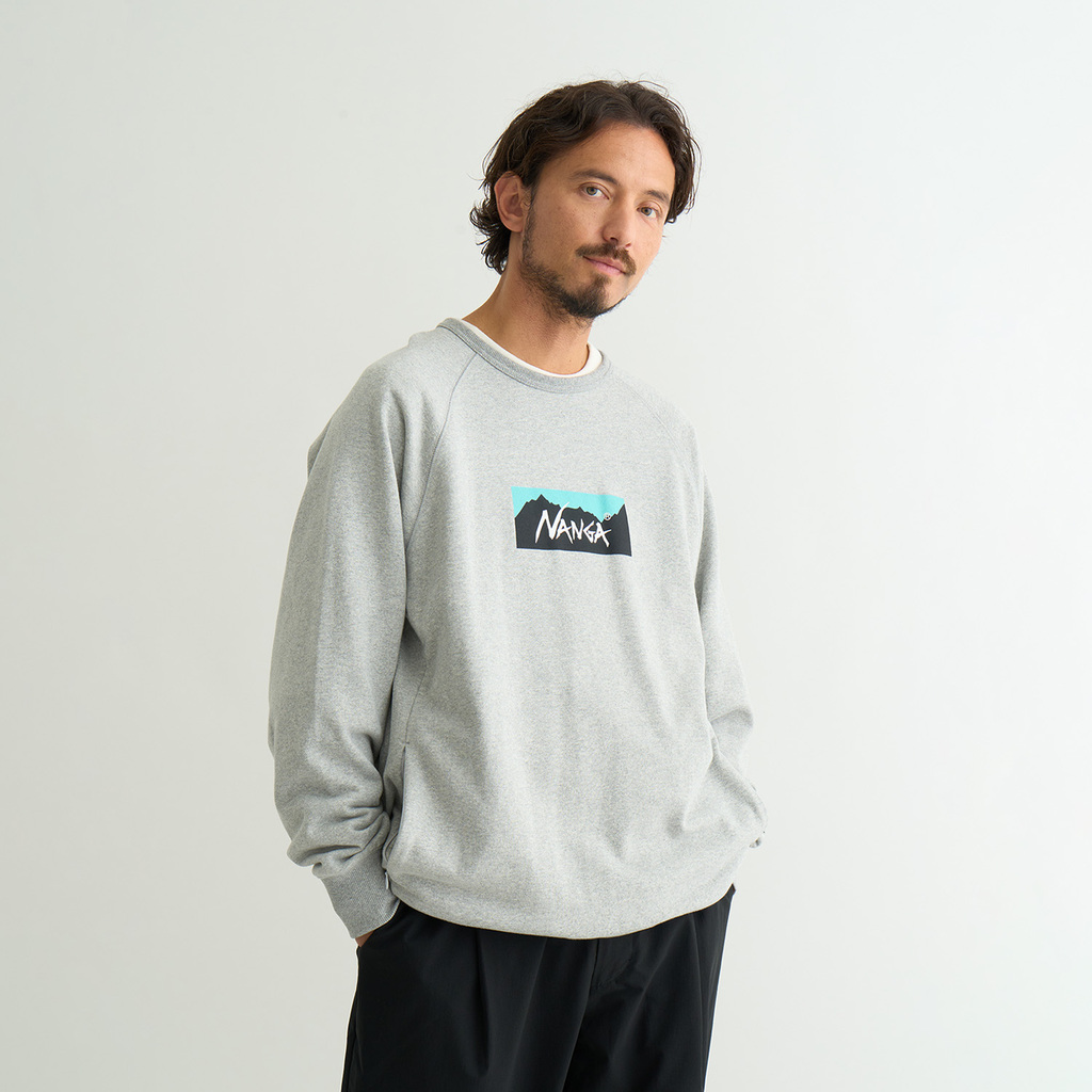 [ナンガ]ECO HYBRID BOX LOGO SWEATSHIRT
