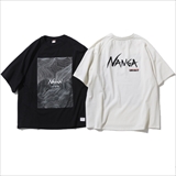 [ナンガ×ゴーアウト]ECO HYBRID LOOSE FIT CONTOUR MAP LOGO TEE -GO OUT Version-