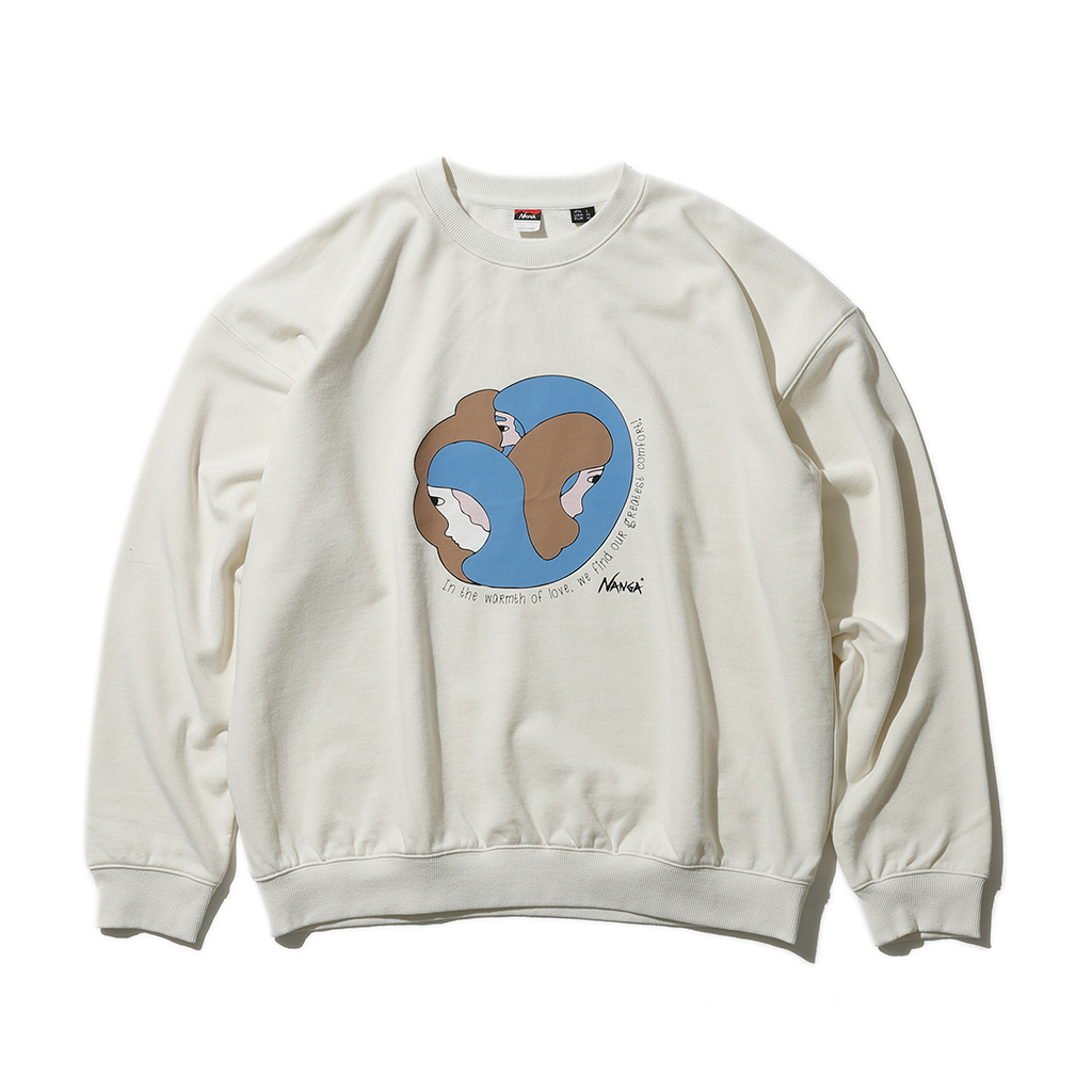[ジェリーウカイ×ナンガ]NANGA×Jerry Ukai ECO HYBRID WARMTH OF LOVE SWEATSHIRT