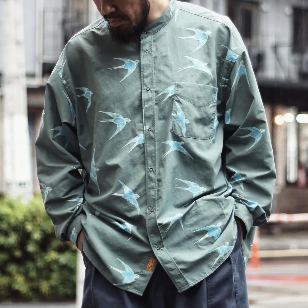 [ネイタルデザイン]HOME BOUND BANDCOLLAR SHIRTS