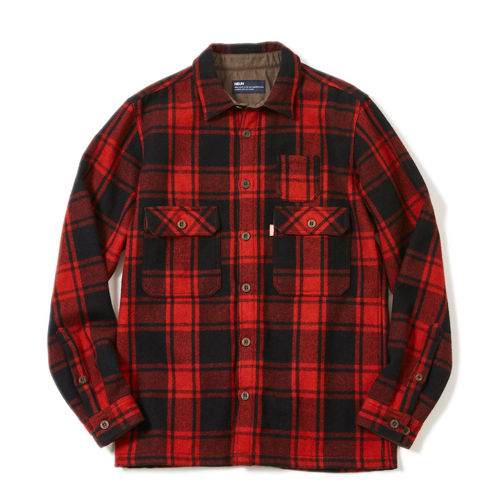 [ノイン]Flannel shirt / Wool