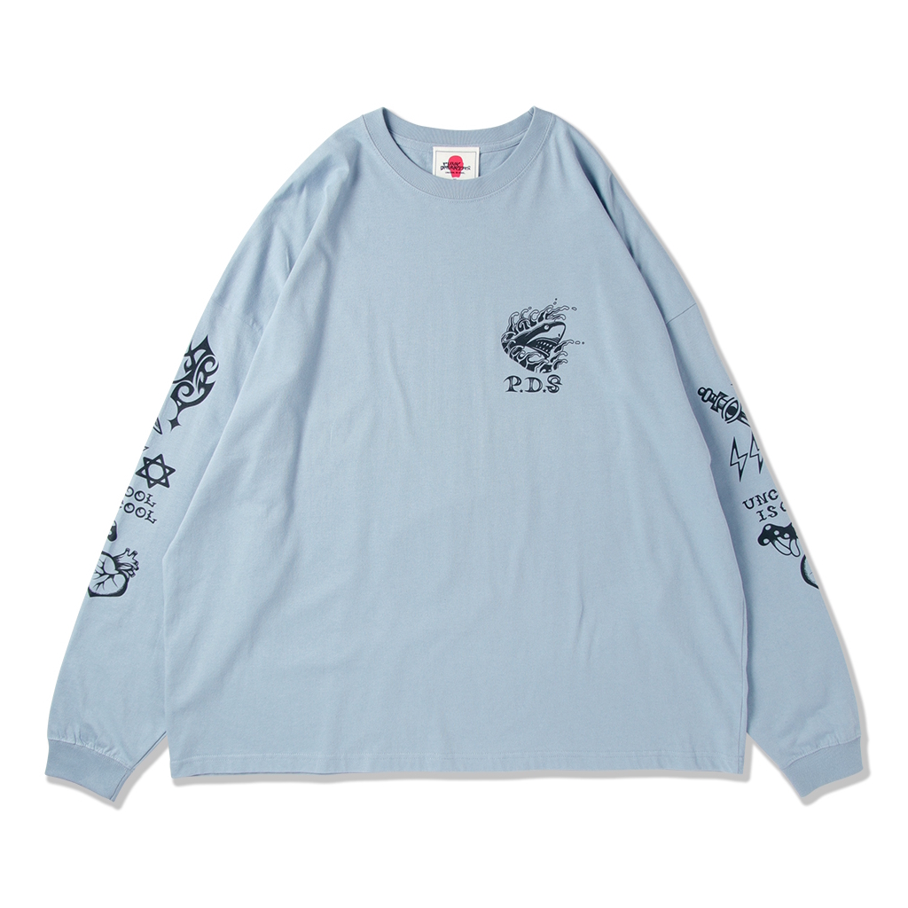 [パンクドランカーズ]タトゥー鮫人BIGロンTEE