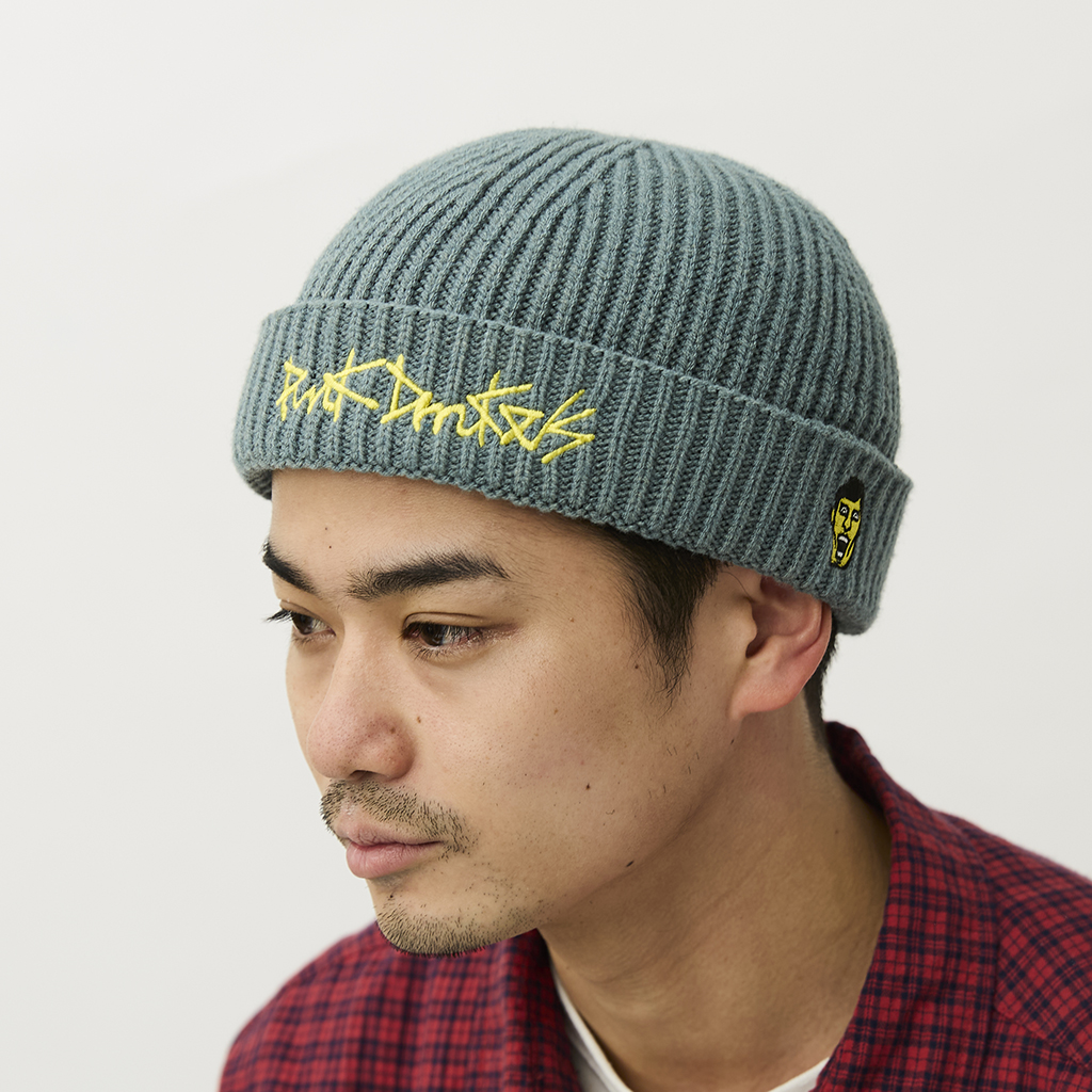[パンクドランカーズ]ペンで描いた様なロゴのニットCAP