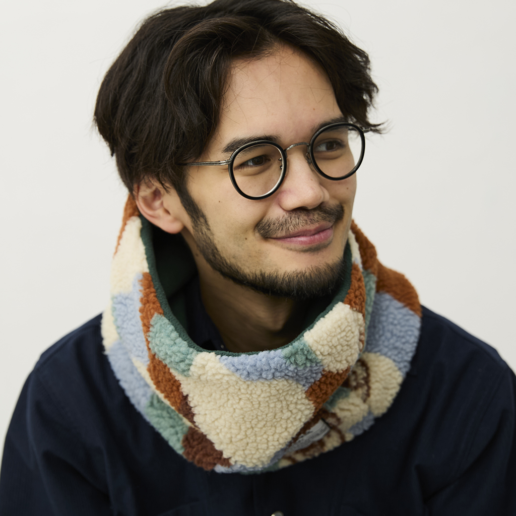 [パンクドランカーズ]あいつ迷彩ボアネックウォーマー