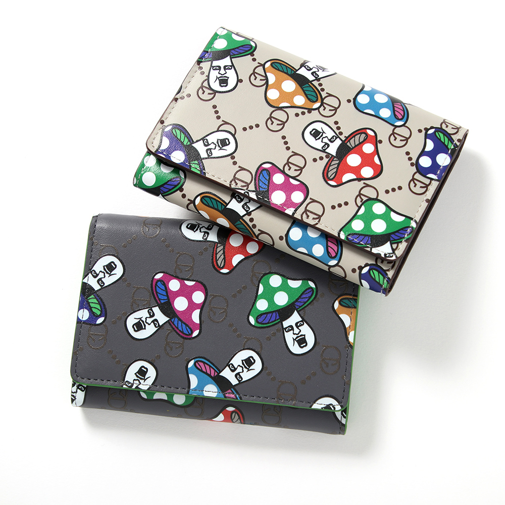 [パンクドランカーズ]きのこ総柄名刺入れ