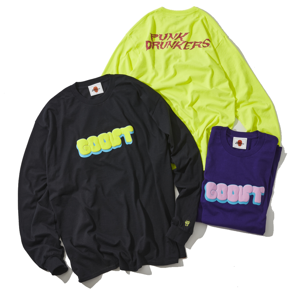[パンクドランカーズ×ゴーアウト]［PDSxGOOUT］プクッとロゴロンTEE