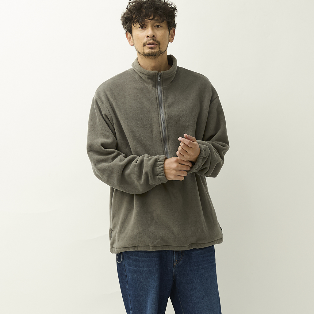 [ファッティー]FLEECE ZIP HENLEY