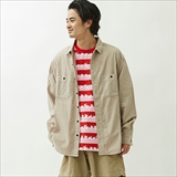 [ポーラ]EMB CHAMBRAY L/S RELAX FIT SHIRT