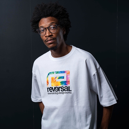 [リバーサル・ドーギ・デザイン・ワークス]TIE DYE BIG MARK COTTON TEE