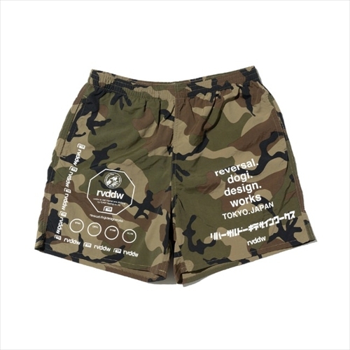 リバーサル・ドーギ・デザイン・ワークス | MULTI LOGO NYLON SHORTS