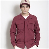[ローター]Dyeing and Washing Open Collar Shirt