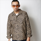 [ローター]Leopard Open Coller Shirt