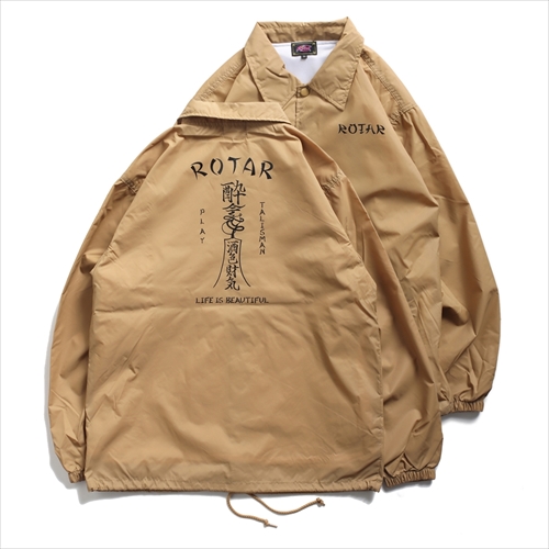 DWS家紋Coach JKT [Mサイズ]　WHT DWS ⁡ KAZOKU LEATHER COACH JKT (合皮 ※Faux leather jacket