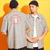 [ローター]DRUNK STORE Stripe Work Shirt