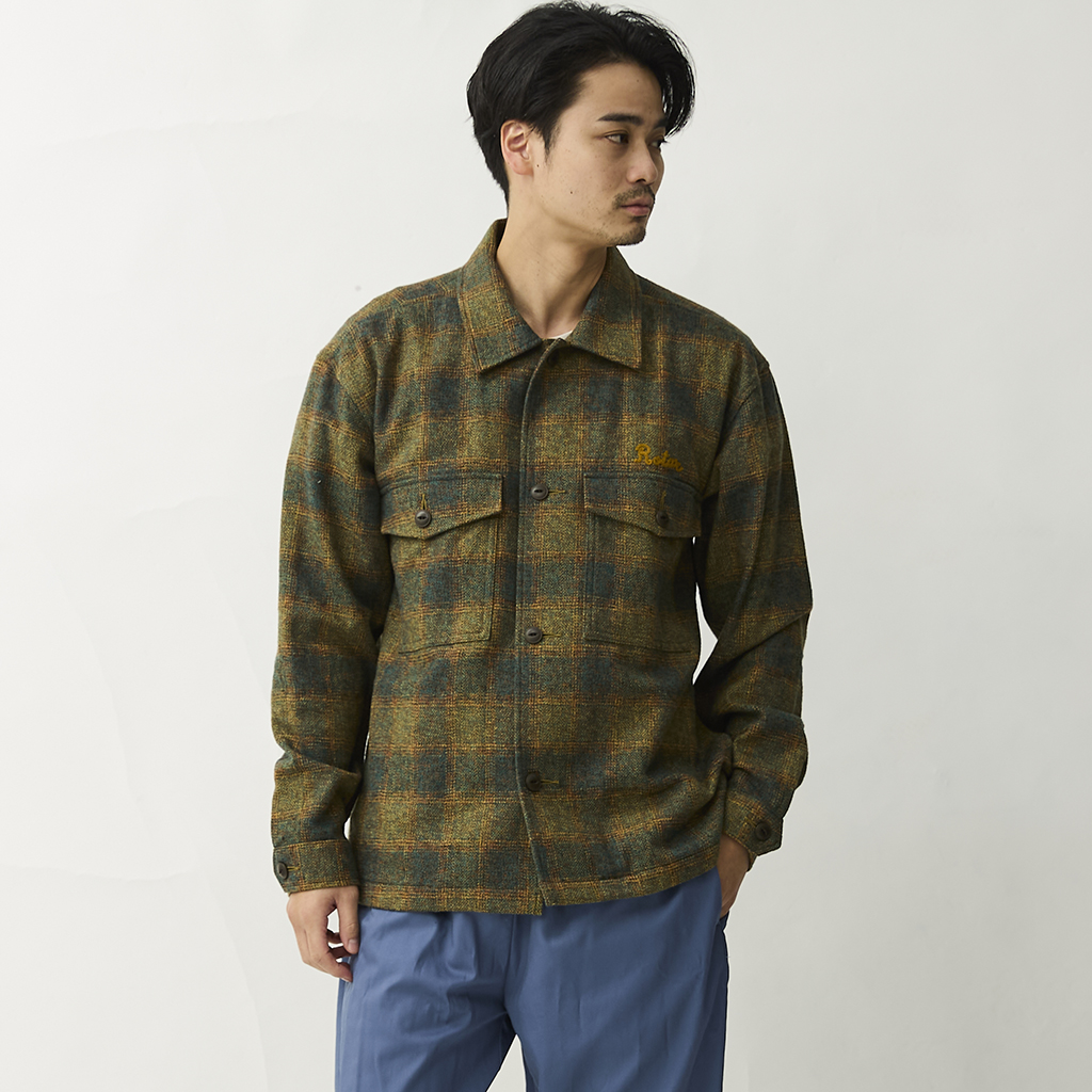 [ローター]Ombre Check Shirt Jacket
