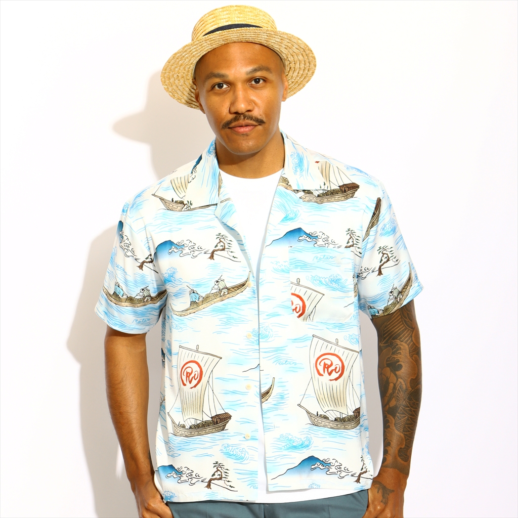 [ローター]Ocean Current Aloha Shirt