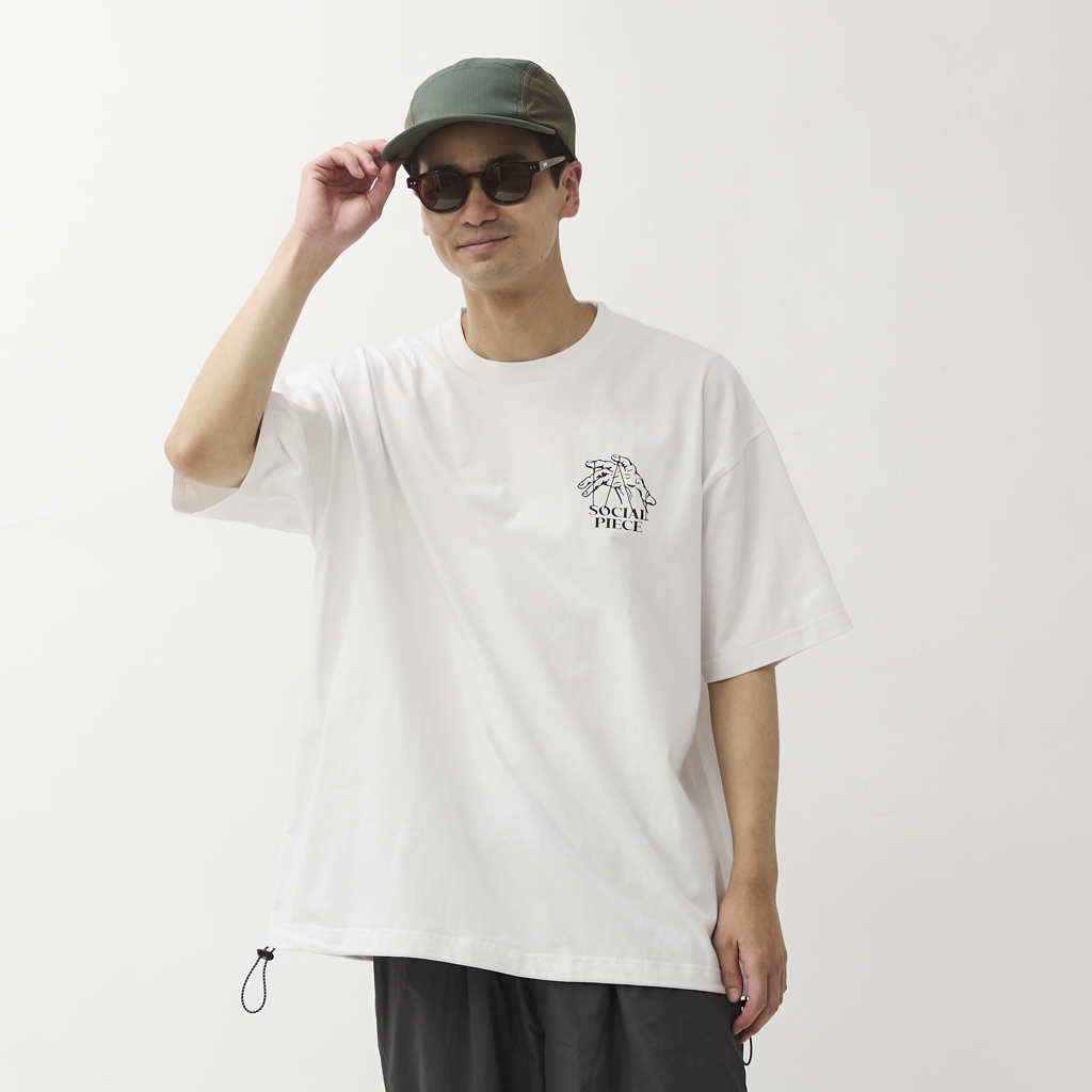 [ローター]SOCIAL PIECE draw cord Tee