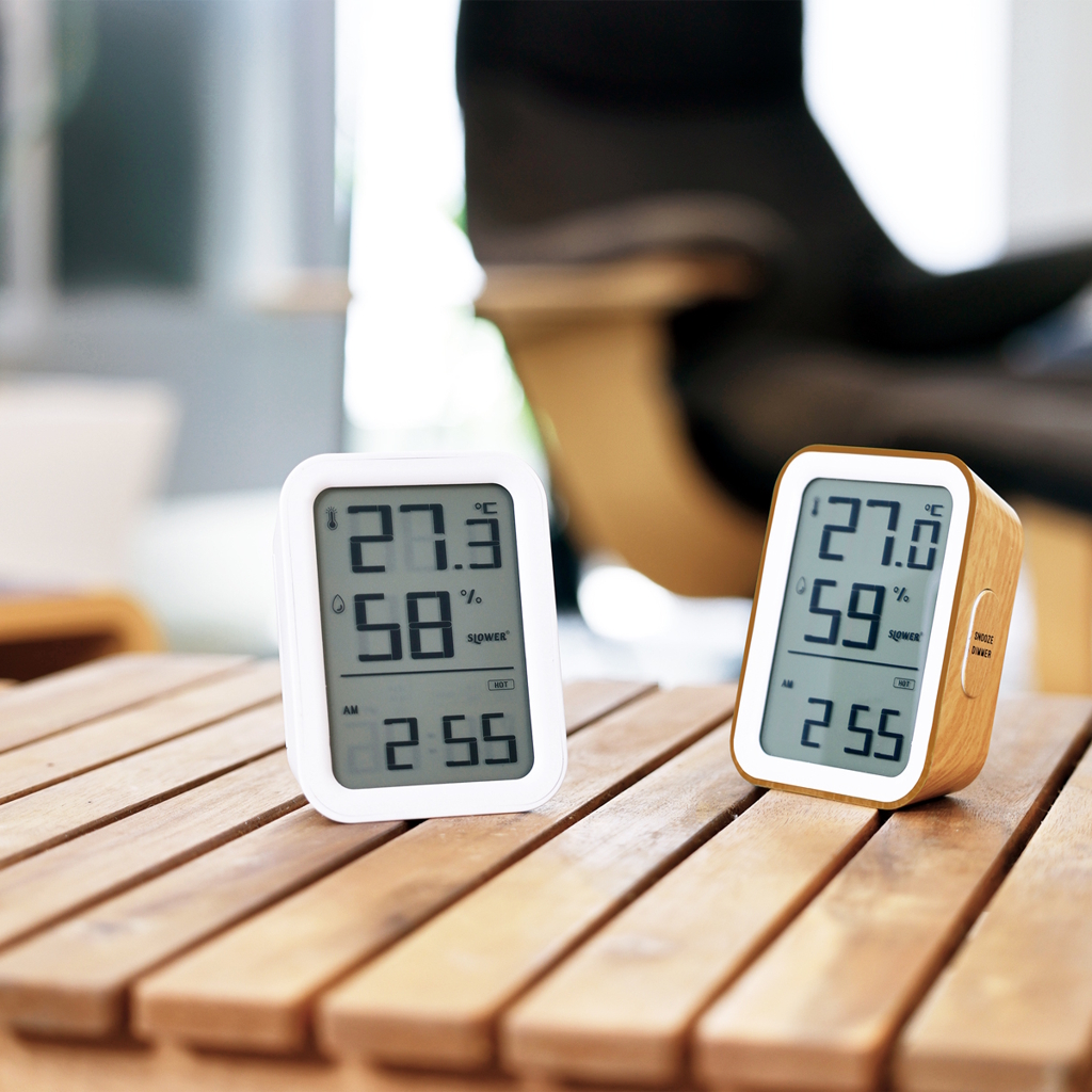 [スロウワー]LCD HYGROTHERMOGRAPH CLOCK Paz