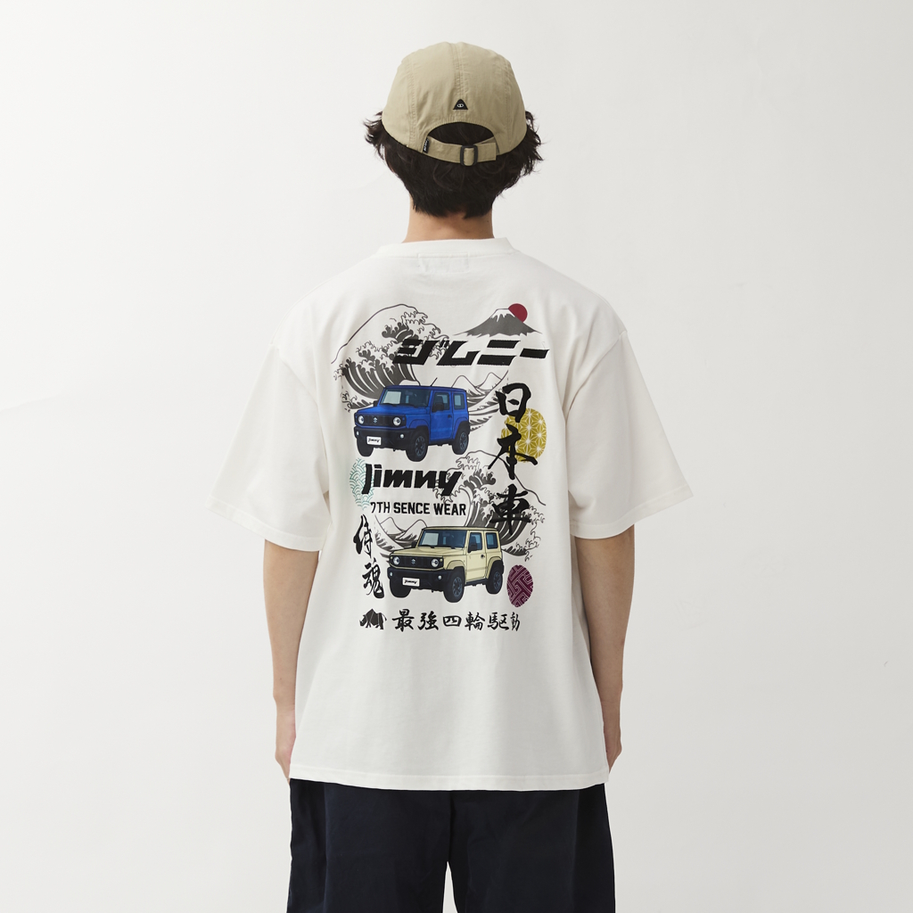 [セブンス・センス・ウエア]JIMNY コラボ 波小紋柄TEE