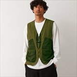 [ユニフォーム アウトドア スタンダード]LINEN COTTON HUNTING VEST