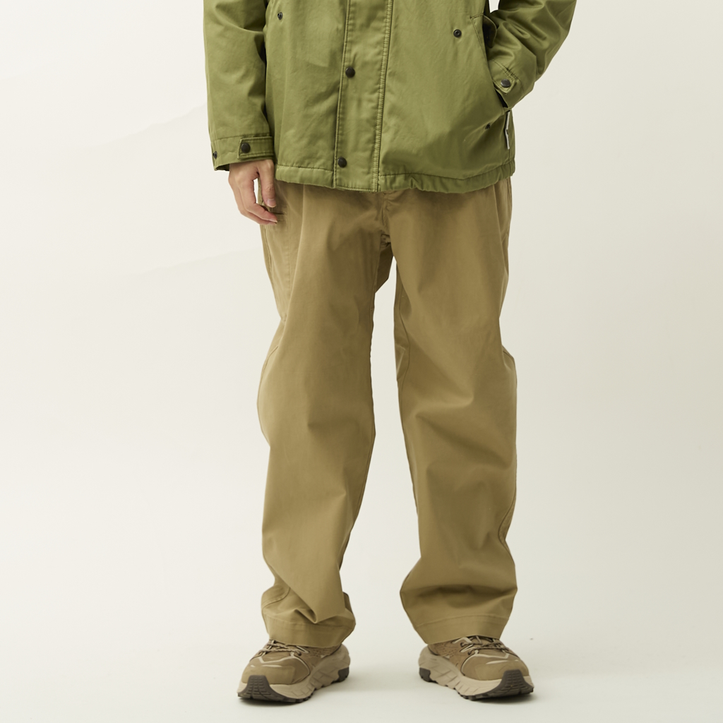 [ユニフォーム アウトドア スタンダード]STRETCH CHINO CLOTH TWO TUCK WIDE PANTS