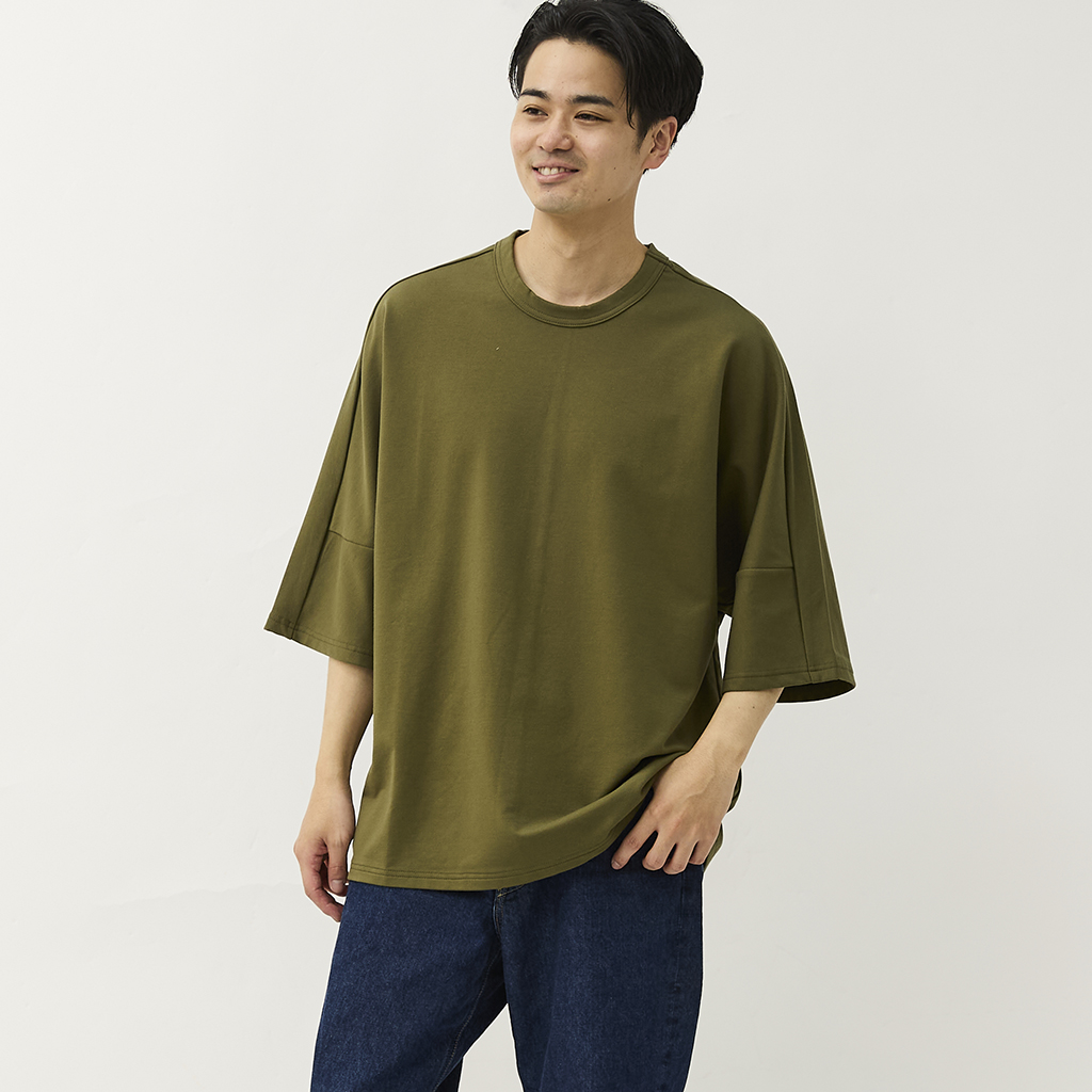 [ユニフォーム アウトドア スタンダード]STRETCH LIGHT WEIGHT 1/2 DOLMAN SLEEVE SWEATSHIRTS