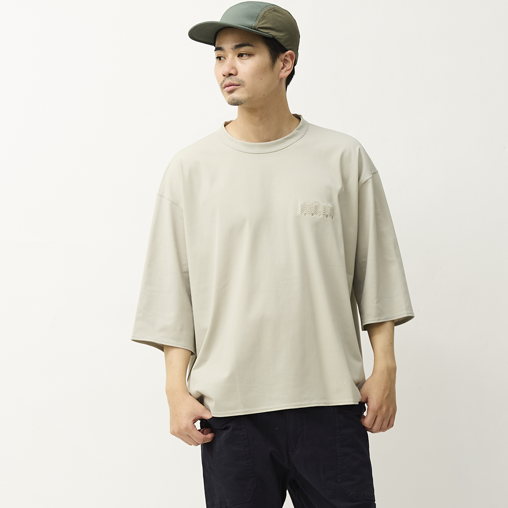 [ユニフォーム アウトドア スタンダード]SOFT COOL 6/10 WSMS EMB TRICOT MESH BAGGY SHIRT