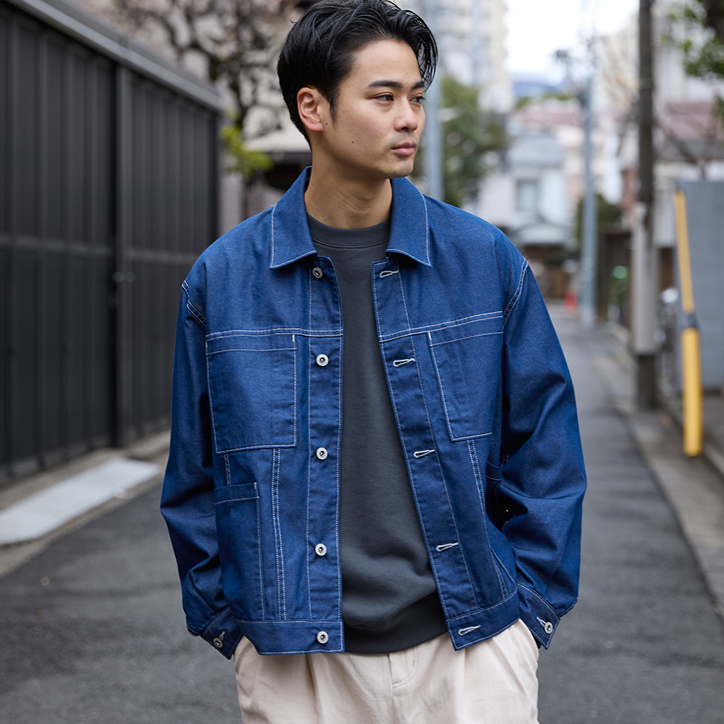 [ユニフォーム アウトドア スタンダード]ECOPET? C/P TECH DENIM JACKET